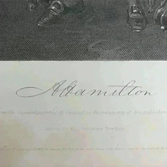 Art Print Alexander Hamilton Portrait America Founding Father Antique 1867 RARE - Picture 4 of 12